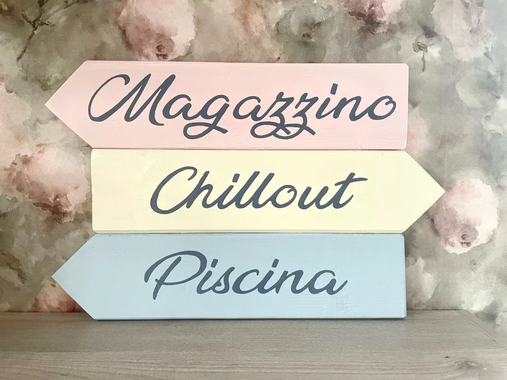 Holzwegweiser - Wegweiser aus Holz von Holzmitliebe - Chillout Area
